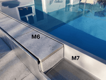 Modell 6: Überlaufrinne mit Steineinlage für den Infinity-Pool